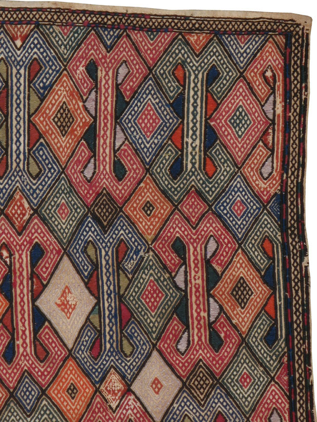 Vintage Caucasian Verneh Flatweave Kilim, No.9847 - Gss