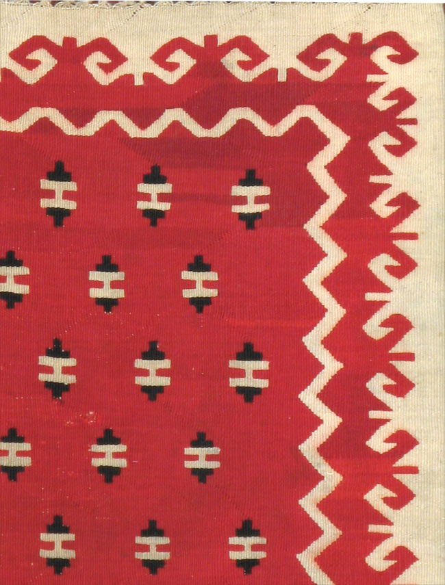 Vintage Bulgarian Flatweave Kilim Gallery Carpet, No.9850 - Gss