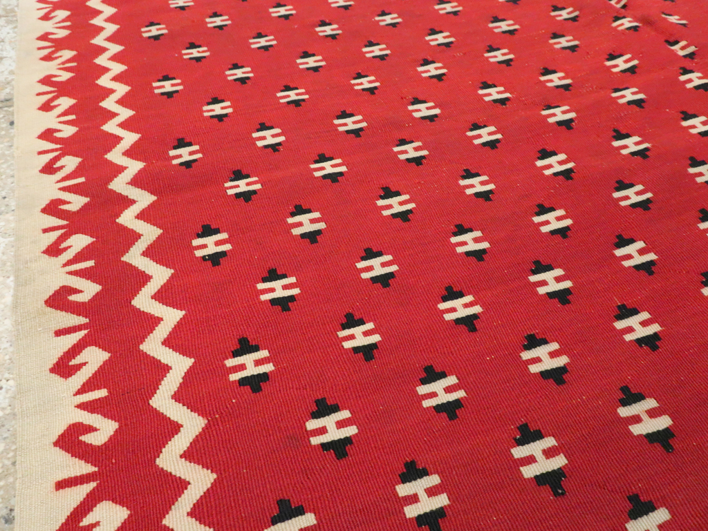 Vintage Bulgarian Flatweave Kilim Gallery Carpet, No.9850 - Gss