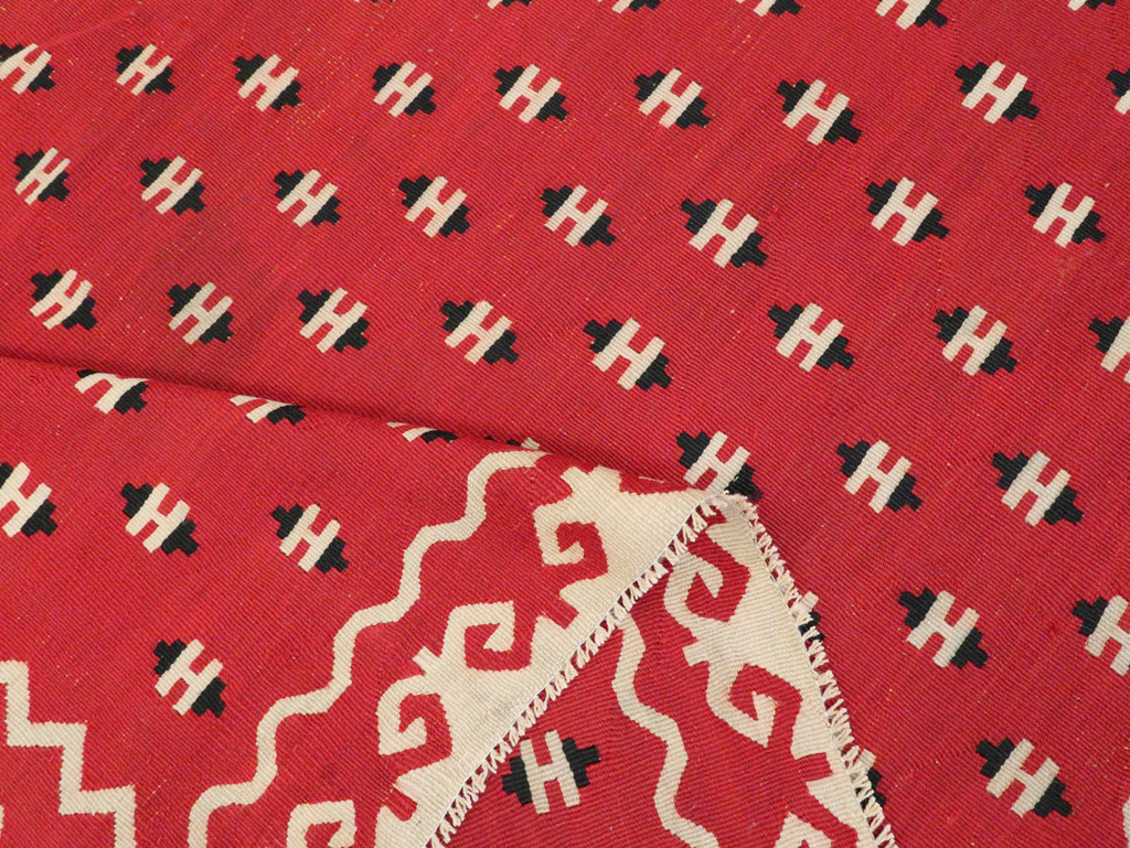 Vintage Bulgarian Flatweave Kilim Gallery Carpet, No.9850 - Gss