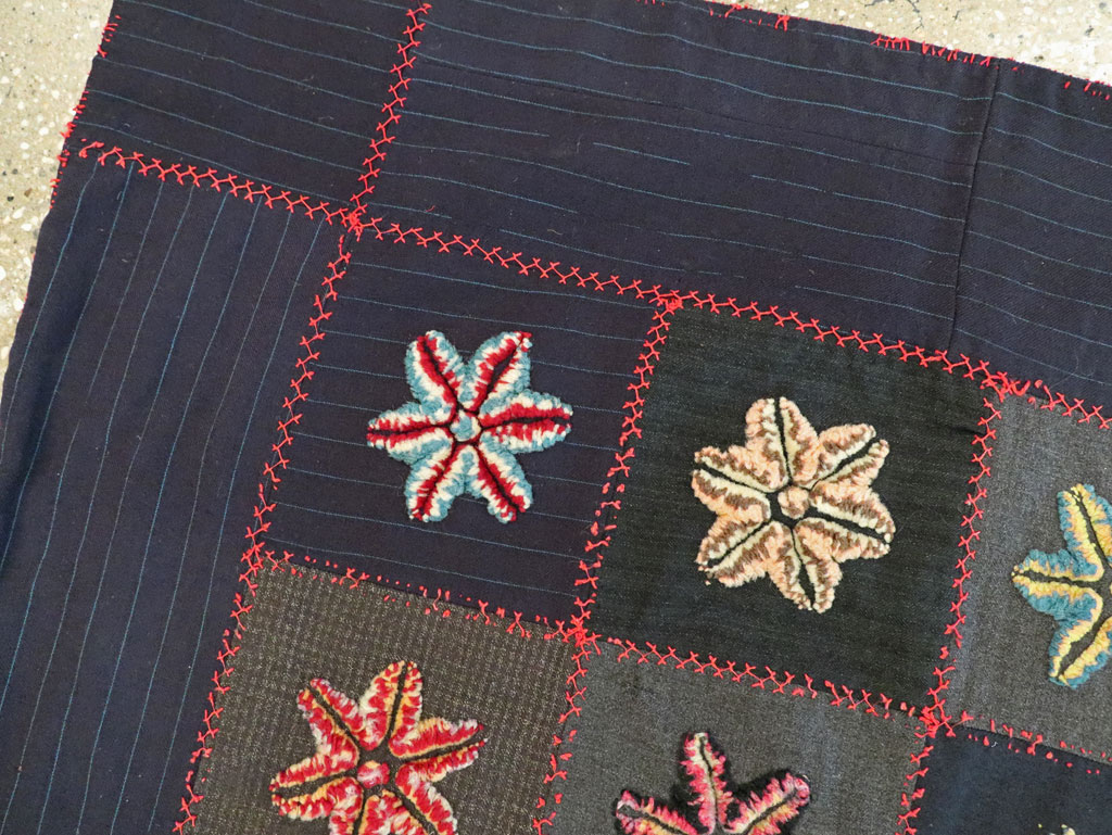 Antique American Embroidered Quilt, No.9865 - Gss