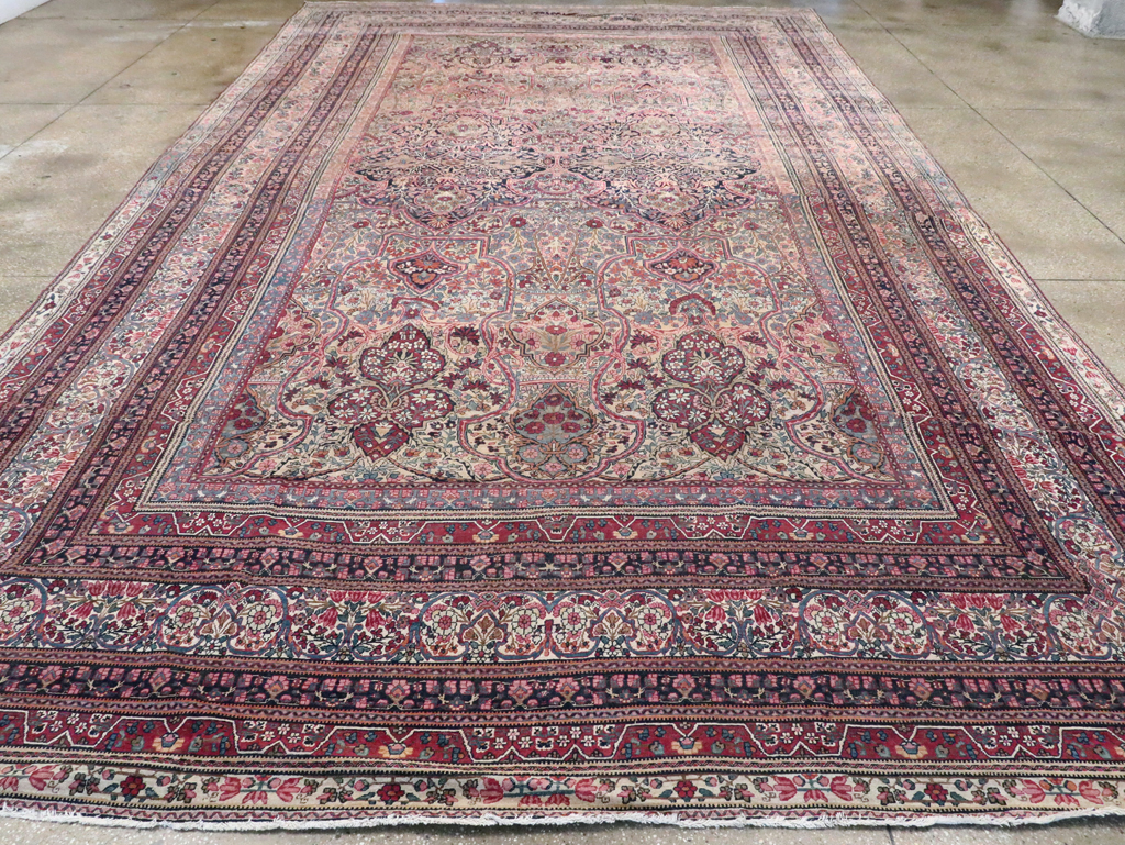 Antique Persian Lavar Kerman Carpet, No.9890 - Gss