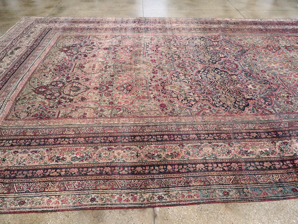 Antique Persian Lavar Kerman Carpet, No.9890 - Gss