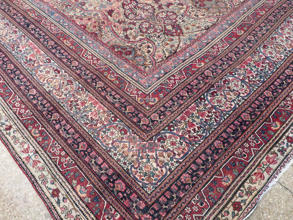 Antique Persian Lavar Kerman Carpet, No.9890 - Gss