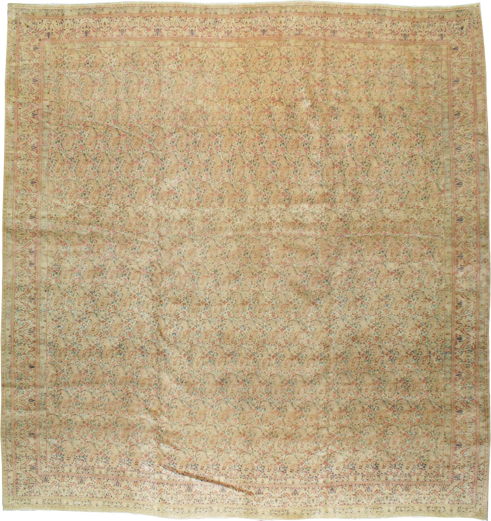 Antique Persian Kerman Square Carpet, No.9939 - Gss