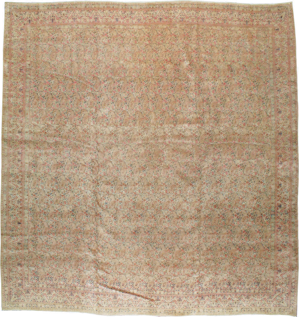 Antique Persian Kerman Square Carpet, No.9939 - Gss