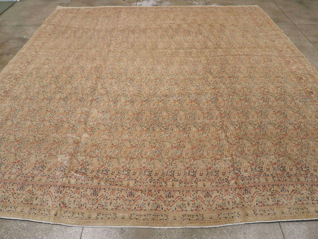 Antique Persian Kerman Square Carpet, No.9939 - Gss