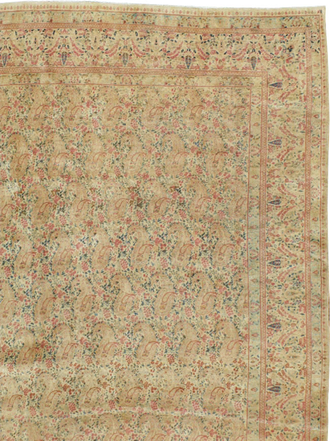 Antique Persian Kerman Square Carpet, No.9939 - Gss