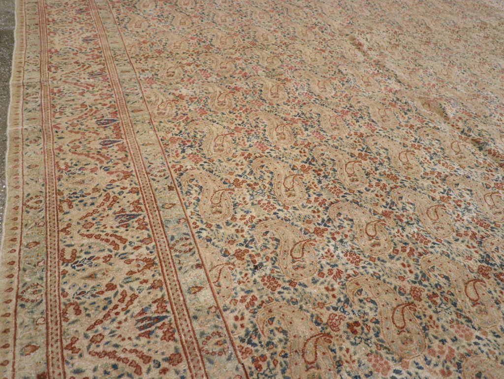 Antique Persian Kerman Square Carpet, No.9939 - Gss