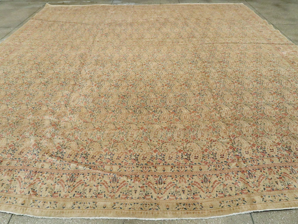 Antique Persian Kerman Square Carpet, No.9939 - Gss