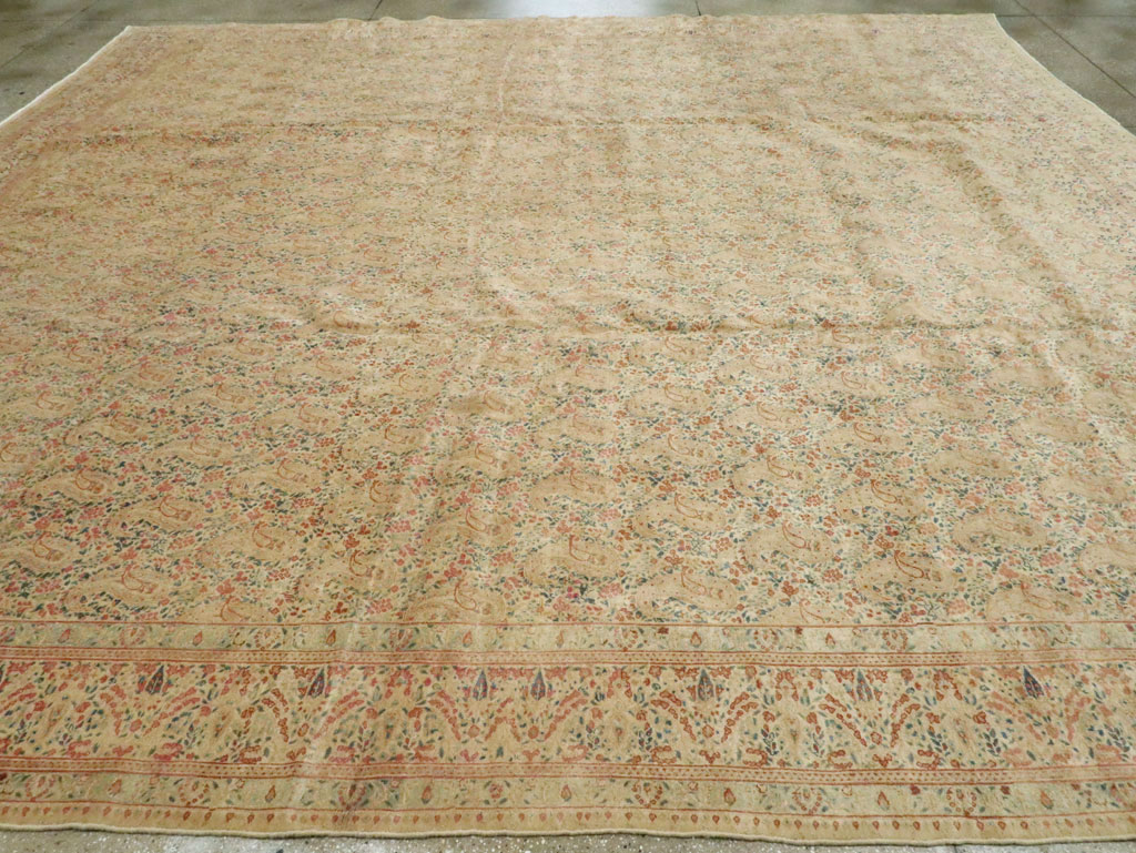 Antique Persian Kerman Square Carpet, No.9939 - Gss