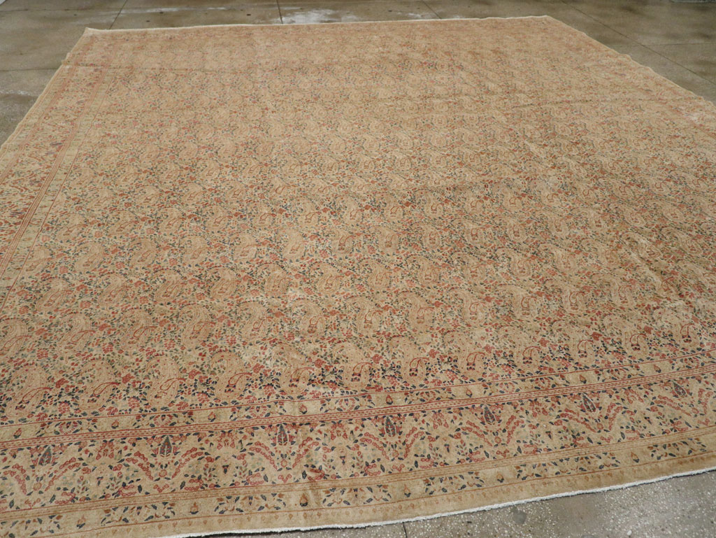 Antique Persian Kerman Square Carpet, No.9939 - Gss