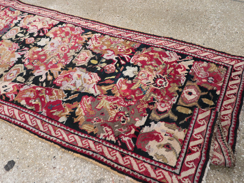 Antique Caucasian Karabagh Runner, No.9942 - Gss
