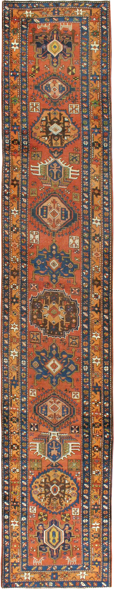 Antique Persian Heriz Runner, No.9961 - Gss