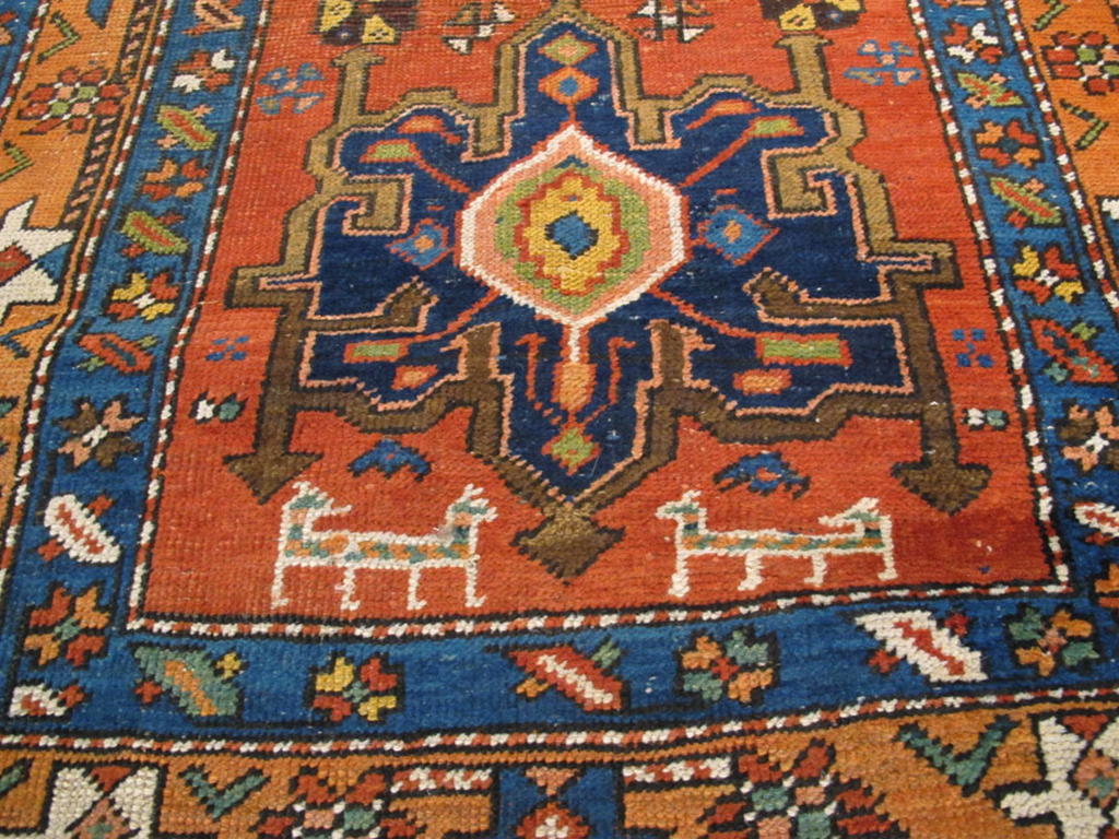 Antique Persian Heriz Runner, No.9961 - Gss