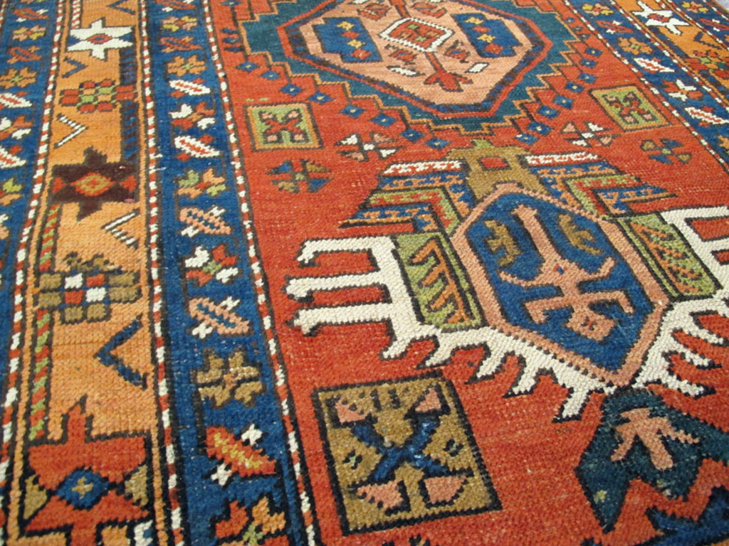Antique Persian Heriz Runner, No.9961 - Gss