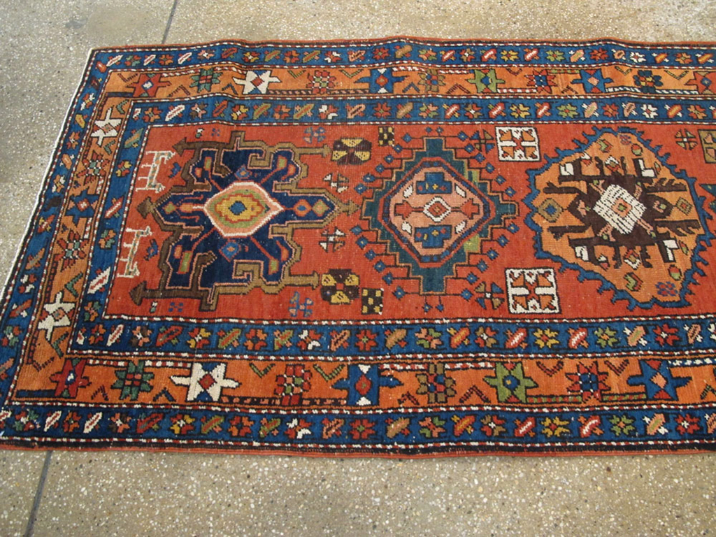 Antique Persian Heriz Runner, No.9961 - Gss