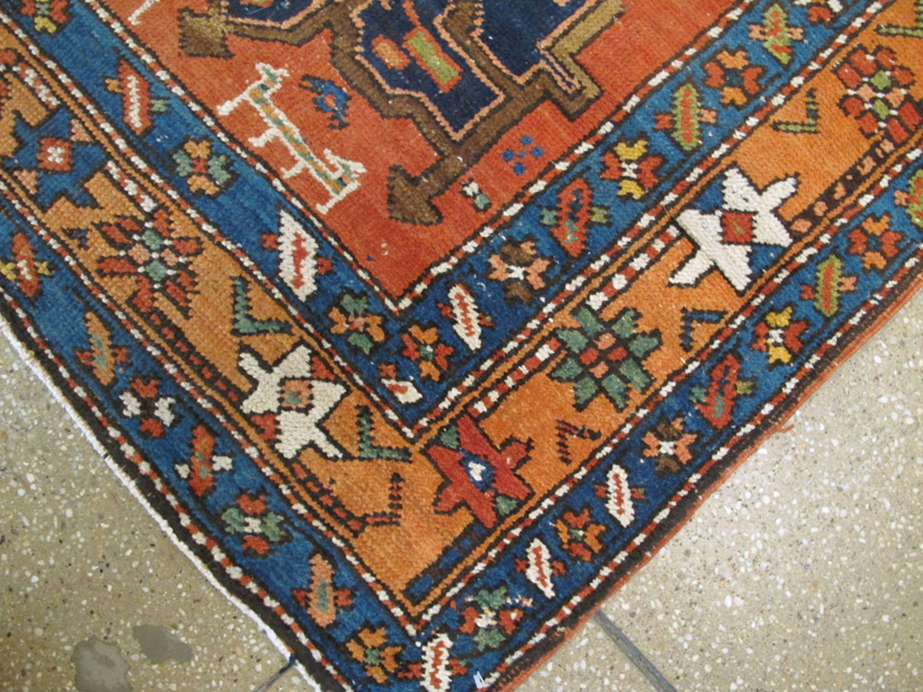 Antique Persian Heriz Runner, No.9961 - Gss